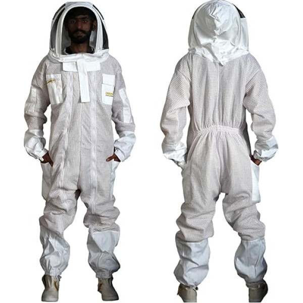 URBANSBEE двойной молнии пчеловодства костюм вентилируемые пчеловодства костюм куртка 3 слоев с фантазии шляпа защиты для профессиональных пч