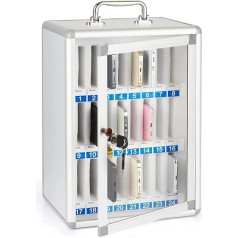 Мобильный телефон сейф шкафчик ящик для хранения, 24-60 слотов алюминиевый сплав класс школа мобильный телефон управления шкаф для хранения 