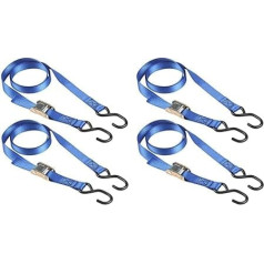 Master Lock 4368EURDAT Сертифицированный стяжной ремень с трещоткой и S-крюком, синий, ремень 2 м x 25 мм, комплект из 2 (в упаковке 2)