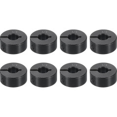 Карта поставщиков 8 Stück eingeteilte Schaftmanschette, 1/4 Zoll Bohrung, einteiliger Klemmkragen, 11/16 Zoll Außendurchmesser, 5/16 Zoll Dicke, schwarzes Oxidstahl-Set, Schraubverschluss-Kragenklemme