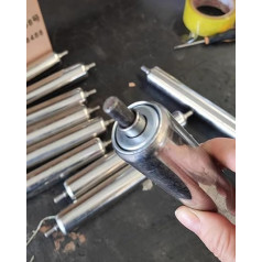 Förderband Ersatzteil für Förderbandtisch Aus Edelstahl mit 6cm Durchmesser, 10 20 30 40 50 60 100 110 120cm Länge, Frei Drehende Fördersysteme, 7 Stück(250mm (9 7/8