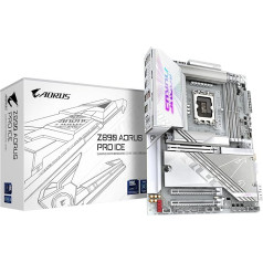 Материнская плата GIGABYTE Z890 AORUS PRO Ice - поддержка процессоров Intel Core Ultra (Series 2), 16+1+2 фазовых VRM, до 9500 МГц DDR5 (OC), 1xPCIe 5.0 + 4xPCIe 4.0, Wi-Fi 7, 5GbE LAN, Thunderbolt 4