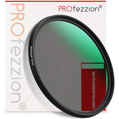 PROfezzion Тонкий циркулярный поляризационный фильтр 72 мм CPL фильтр для Nikon Z6 Z6II Z6III Z7 Z7II с объективом Z 24-70 мм Kit для Fujifilm X-T5 X-T4 X-T3 с XF 16-80 мм и других