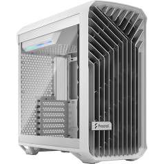 Fractal Design Torrent Compact White - Боковая панель из закаленного стекла с прозрачным отливом - Открытая решетка для максимального забора воздуха - Два 180