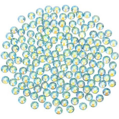 Novani Runde Glassteine mit flacher Rückseite, für Nagel-, Gesichts-, Make-up- und Bastelarbeiten