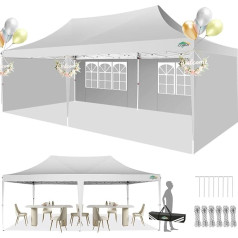 COBIZI Pop Up Gazebo 3 m x 6 m Marquee Gazebo with Sides Waterproof Gazebo 3 x 6 UV-Resistant Height Adjustable Event Shelters for Garden, Weddings, Parties, Picnics and Commercial Use