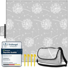 HAUSPROFI Одеяло для пикника, водонепроницаемое пляжное одеяло, без песка, 200 x 300 см, коврик на открытом воздухе, одеяло для пикника, XXL экстра бол