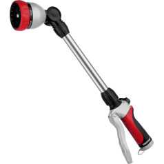 Металлическая поливочная палочка RESTMO сверхмощная палочка для садового шланга с вращающейся на 180° головкой с храповым механизмом, 16-дюймо