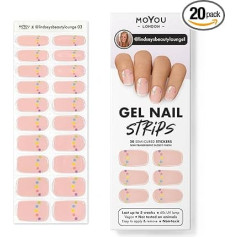 MOYOU LONDON lindseysbeautylounge1 03 Полуотверждаемые УФ гелевые полоски - упаковка из 20 - гелевые пленки для ногтей ультрафиолетового отверждения для ман