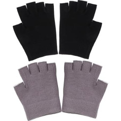 TOGEVAL 2 пары увлажняющих перчаток для сухих рук, дизайн с половиной пальца для работы по дому и комфорт для долговечности