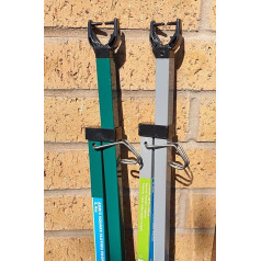 Qomfy 2 Pack серый или зеленый металл сад стиральная линия выдвижной квадрат 18 мм х 18 мм регулируемый 2,4 м выдвижной 1,35 м размер 2,5 м высота опоры