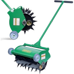 SENVERT Rollender Rasenbelüfter, robustes Schiebe-Spike-Belüftungswerkzeug bis zu 25 kg, manueller rotierender Grasbelüfter für Garten und Hof