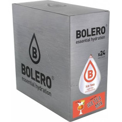 Bolero Ice Tea Mix | 24 x 8 г Освежающий порошок для напитков без сахара, подслащенный стевией | Подходит для диабетиков | Iced Tea Lemon, Iced Tea Peach, Iced Tea Passion Fruit