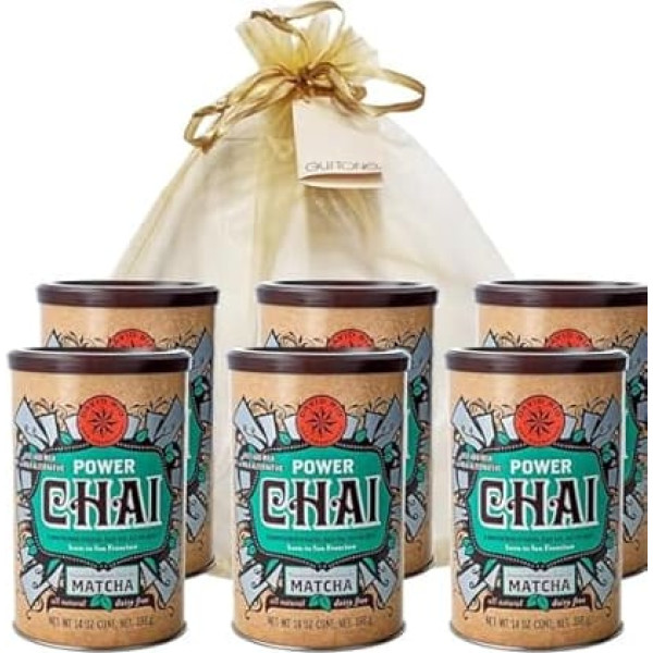 GUSTONE. David Rio Power Chai Matcha Подарочный набор 6 х 398 г банок Chai Latte