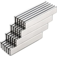 Nikou неодимовые магниты сильные, упаковка из 24 мощных магнитов редкоземельных магнитов бар магниты 60 х 10 х 3 мм для холодильника доска научны