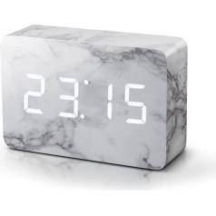 Мраморные часы Brick Click Clock - белый светодиод