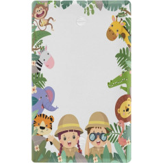 Шаблон Рекламная Брошюра Мультфильм Девочка Мальчик Неиспользованная Розетка Выключатель Света Крышка Декоративная Настенная Тарелка Д