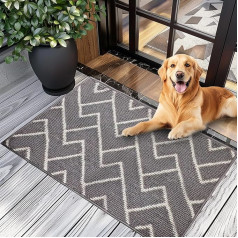 LUKDUNG Дверной коврик для помещений 60 x 90 см, дверной коврик, коврик-ловушка для грязи, нескользящий моющийся ковер, чистый коврик, дверной ков