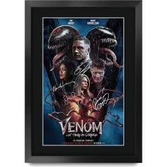 HWC Trading Venom 2 Gifts Ducked Poster Signed Autograph Photo for Fans of Film Memorabilia - A3 Framed