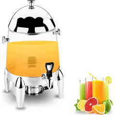 Урна для кофе, 3 галлона из нержавеющей стали для горячих напитков с крышкой, патрубком и держателем для топлива для отелей, буфетов и кейте