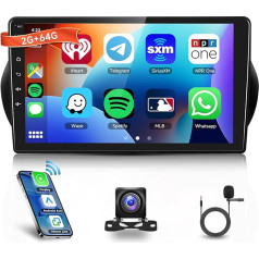 2G + 64G Автомобильное радио Android 13 для Citroen Nemo/Peugeot Bipper/Fiat Fiorino Qubo 2008-2017, 10.1 дюймов HD сенсорный экран радио с беспроводным Carplay Android автомобиль GPS Wi