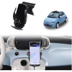 METYOUCAR Handyhalterung fürs Auto für Fiat 500 2007-2016-2024 Drehbar Feste Handyhalterung für Auto Fit für iPhone Android und Universell Smartphones Halterung (D Style)