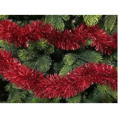 Dmora - Weihnachtsdekoration Lang, Weihnachtsdekor, Weihnachtsornament, Festliche Dekoration, Made in Italy, 1000x8 h8 см, Rot