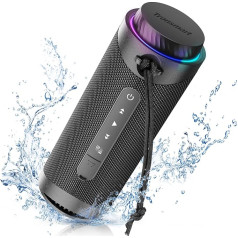 Tronsmart T7 Bluetooth колонка, светодиодная подсветка и защита от воды IPX7, мощные басы и стереозвук с высокой точностью 360°, беспроводная уличная кол