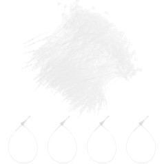 QUARKZMAN Пакет из 5000 пластиковых крепежных галстуков 4 дюйма с безопасной петлей для подвешивания ценников, обуви, багажных бирок, белый