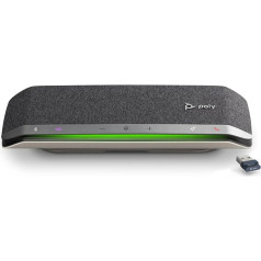 Интеллектуальный конференц-спикер Poly Sync 40+ - гибкие рабочие пространства - подключение к ПК/Mac через адаптер BT600 или смартфону через Bluetooth - с