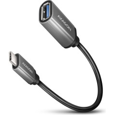 Axagon Rucm-afac usb 3.2 gen 1 type-c male -> type-a female adapter cable, 0.2m, 3a, alu