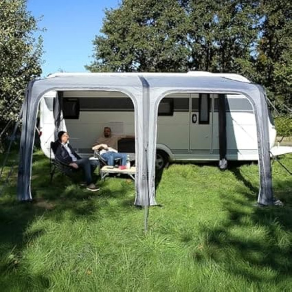 Your GEAR Porto Air - Надувные маркизы - Навес от солнца - Туристическая маркиза - Маркиза для каравана (серый, 420 x 270 см)