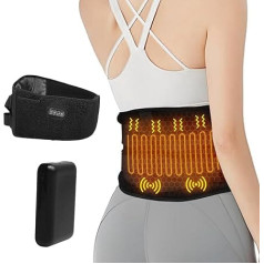 Массажный тепловой пояс от боли в спине с аккумулятором 10000 мАч, регулируемые ремни 150 см Массажер для спины электрический нагревательный п