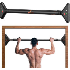 Дверная рама для турника Sportneer, нагрузка на турник до 200 кг, горизонтальный турник без винтов 75-94 см, выдвижной, дверной турник с ПВХ матами 16,