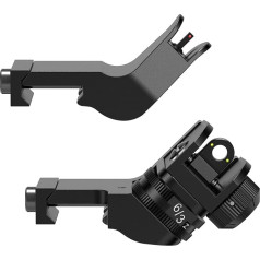 Feyachi S01 45 градусов смещение флип вверх козырьки BUIS козырьки, резервный козырек набор Airsoft аксессуары для Picatinny Rail на