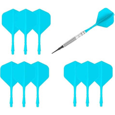 HERZWILD One Piece Dart Shafts and Flights Darts Accessories Dart Filghts Dart Shafts (Blue)