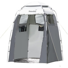 Кемпинговая душевая палатка Skandika, большая палатка для переодевания с высотой стояния 230 см, с серебряным покрытием, непрозрачная, отдельно