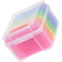 JOINPAYA 1 набор коробок для хранения открыток, частичный пластик с регулируемыми отделениями для хранения поздравительных открыток, открыток