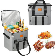 Misssugar5 Cool Bag Large Cool Bag Складная сумка для пикника 30 л, сумка для ланча сохраняет тепло и холод, непромокаемая и водонепроницаемая, легкая корзи