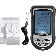 GRCFUMO Многофункциональный электронный погодный высотомер, светодиодная подсветка, барометр, компас высотомер, портативный высотомер для э