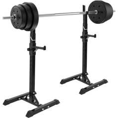 OWOHYG скамья для фитнеса, ОДНА пара регулируемых стоек для приседаний, стандартная дюймовая стойка для приседаний из прочной стали, стойка д