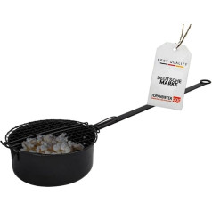 Сковорода для попкорна Сковорода для костра и гриля/Машина для попкорна с длинной ручкой и решетчатой крышкой Идеально подходит для кемпи