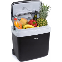 Электрический холодильник Huslog объемом 33 литра на колесах с разъемом 12 и 230 вольт с вилкой 12 В для автокемпинга, фестивалей и путешествий, ав