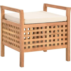 vidaXL Скамья из массива орехового дерева с местом для хранения подушек Скамья для прихожей Сиденье Сундук Скамья Деревянная скамья Ящик для 