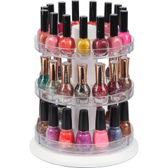 J JACKCUBE DESIGN Акриловый вращающийся держатель для лака для ногтей для 69-117 бутылок 3-ярусный держатель для хранения лака для ногтей, макияжа, эф