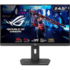 ASUS ROG Strix XG259QNS - 25-дюймовый игровой монитор - 380 Гц, 1 мс GtG, FreeSync, AdaptiveSync, ELMB-Sync, DisplayHDR 400 - Fast-IPS, 16:9, 1920x1080, DisplayPort, HDMI, USB-концентратор, эргономичный
