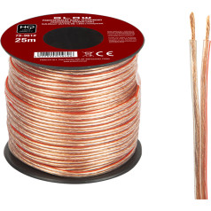 73-361# Кабель для громкоговорителей 2x0,35 мм прозрачный 25 м