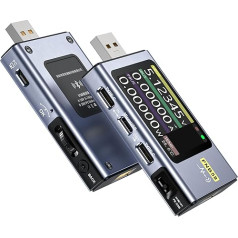 DewinLVD FNB58 USB тестер, USB измеритель тока с IPS дисплеем для USB интерфейса Тип C USB цифровой тестер 4-28V 0-7A