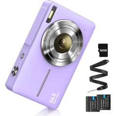 Цифровая камера 44MP FHD 1080p с картой памяти 32G Цифровая камера с аккумулятором Простой портативный 16X цифровой зум Цифровая камера для детей п