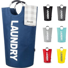 Корзина для белья Caroeas 90 л (13 цветов), водонепроницаемая корзина для белья, мешок для белья с мягкими ручками, корзина для одежды хорошо стои